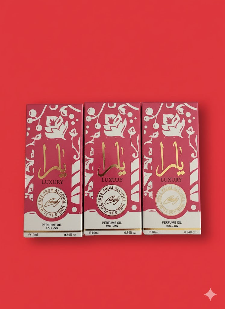 Lots 3 huiles roll on parfumée Candy