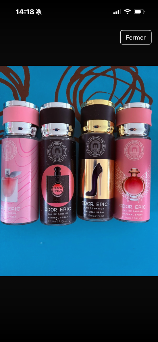 Lots 4 brumes 110 ml